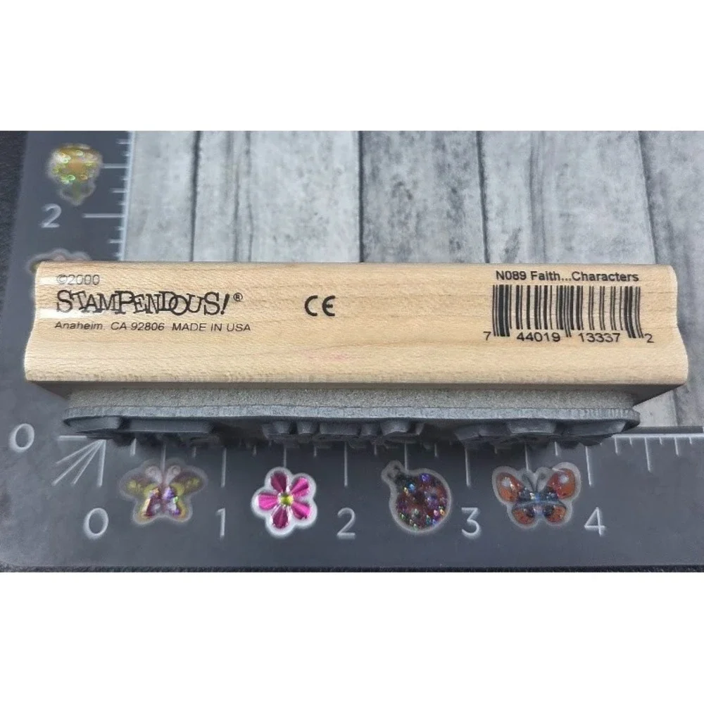 Stampendous Faith Hope Love Asian Characters N089 Rubber Stamp Wood #G11